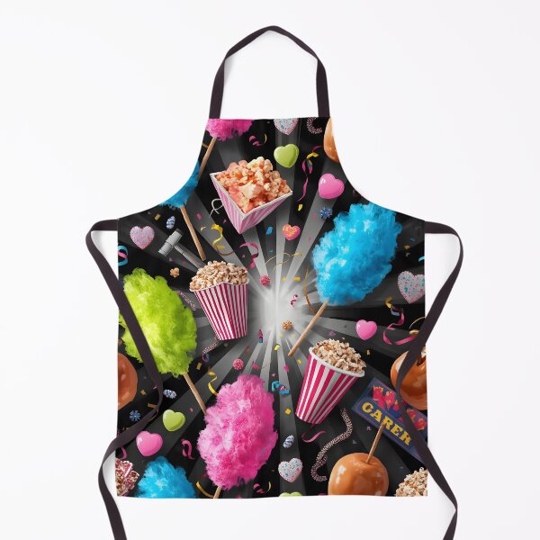 Item preview, Neon Carnival Cotton Candy, Popcorn, and Caramel Apples Pop Pattern designed and sold by MoonlitDoodles1.