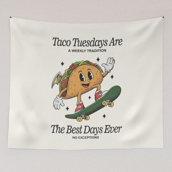 Item preview, Taco Tuesdays Skateboard Mascot - Best Days Ever designed and sold by HoopeStylee.