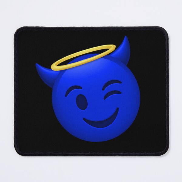 Item preview, Blue Devil Halo 3D Cute Graphic Design designed and sold by Frix Frak Studio.
