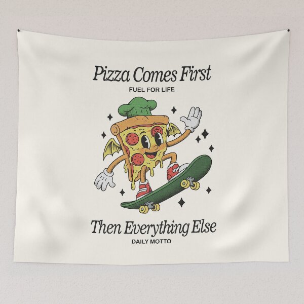 Item preview, Pizza Comes First - Skater Chef Motto designed and sold by HoopeStylee.