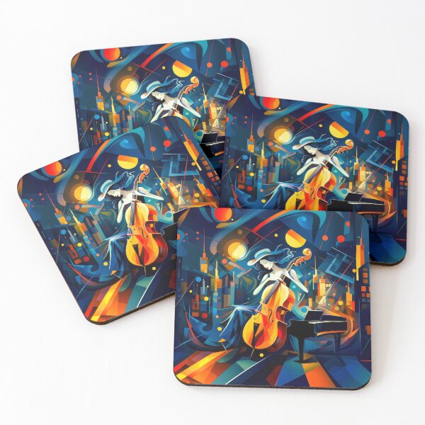 Item preview, Modern Abstract Music Illustration, Woman playing Cello designed and sold by MargaretWiktor.