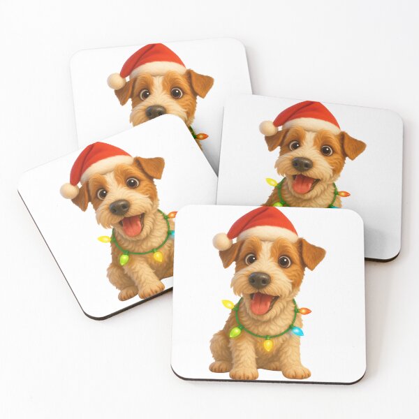 Item preview, Christmas Wire Fox Terrier designed and sold by Sillytoe.