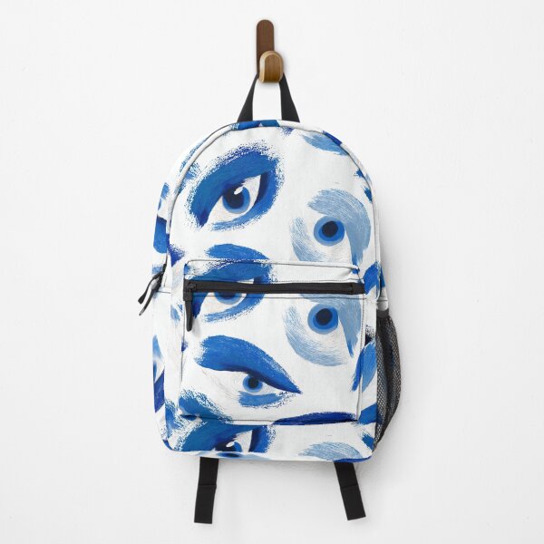 Item preview, Abstract Blue Evil Eye Pattern – Modern Brushstroke Art designed and sold by Snifferius.