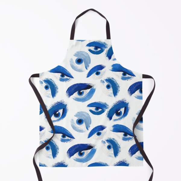 Item preview, Abstract Blue Evil Eye Pattern – Modern Brushstroke Art designed and sold by Snifferius.