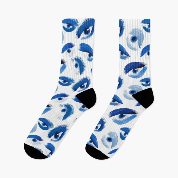 Item preview, Abstract Blue Evil Eye Pattern – Modern Brushstroke Art designed and sold by Snifferius.