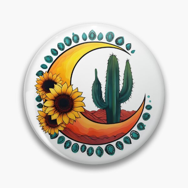 Item preview, Moon|Sunflowers Pin designed and sold by TulipsCorner9.