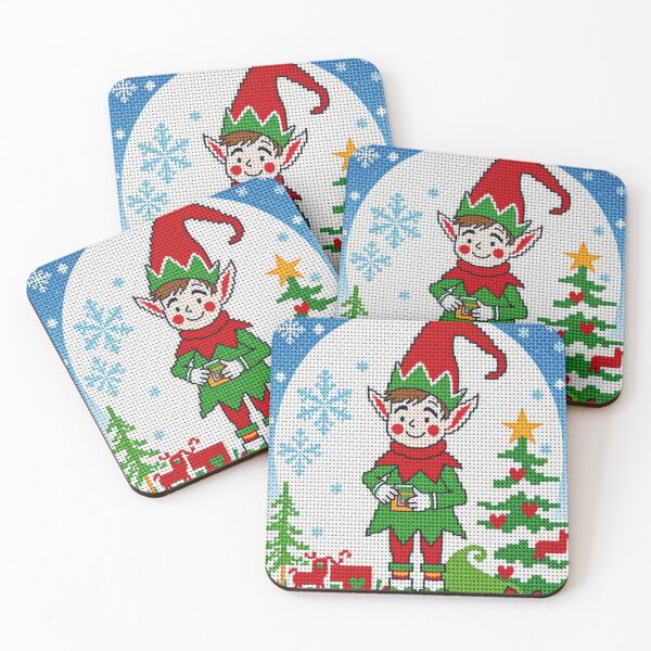 Item preview, Christmas Elf Cross Stitch -Embroidery Pattern-Cute Handmade Holiday Design designed and sold by MiraLumeStudio.