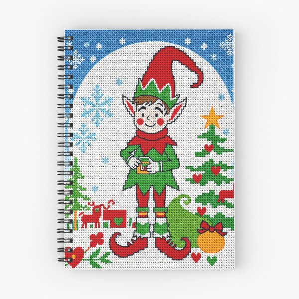 Item preview, Christmas Elf Cross Stitch -Embroidery Pattern-Cute Handmade Holiday Design designed and sold by MiraLumeStudio.