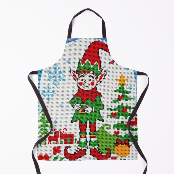 Item preview, Christmas Elf Cross Stitch -Embroidery Pattern-Cute Handmade Holiday Design designed and sold by MiraLumeStudio.