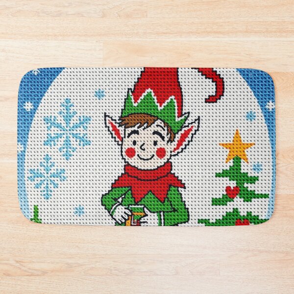 Item preview, Christmas Elf Cross Stitch -Embroidery Pattern-Cute Handmade Holiday Design designed and sold by MiraLumeStudio.