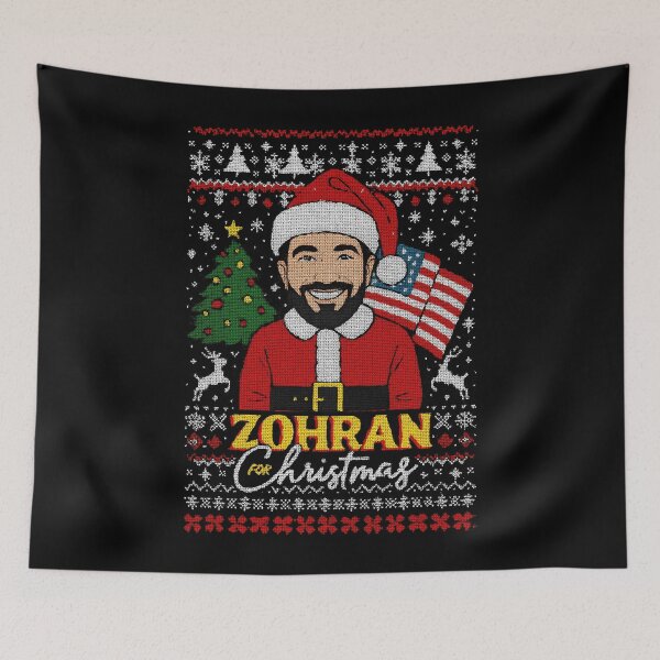Item preview, Zohran for Christmas Ugly Sweater – Funny Mayor Santa designed and sold by NUMAcreations.