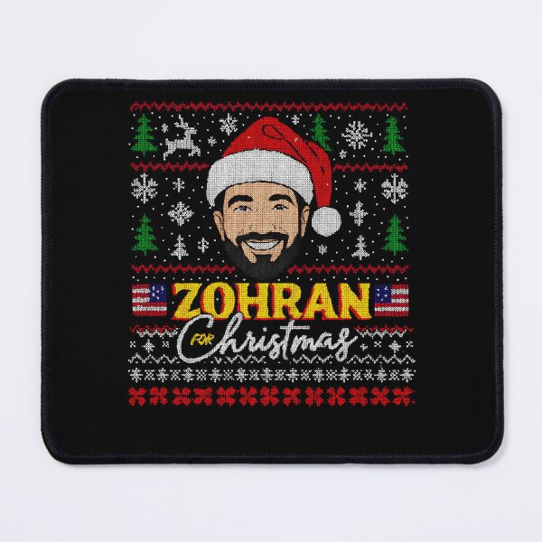 Item preview, Zohran Mamdani Ugly Christmas Sweater – Festive Santa Look designed and sold by NUMAcreations.