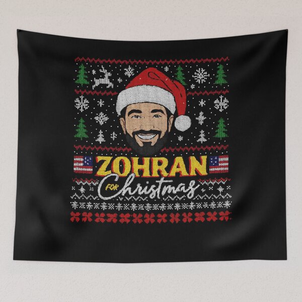 Item preview, Zohran Mamdani Ugly Christmas Sweater – Festive Santa Look designed and sold by NUMAcreations.