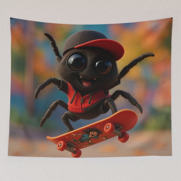 Item preview, Skater Black Widow Spider designed and sold by Sillytoe.