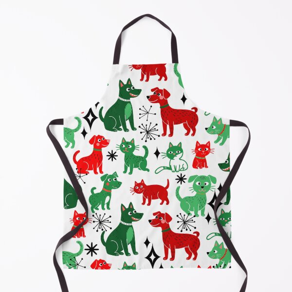 Item preview, Retro Christmas Cats and Dogs Seamless Repeat designed and sold by Sharon Schwalbe.