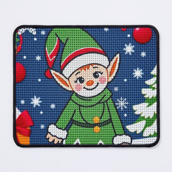 Item preview, Festive Christmas Elf Cross Stitch – Vintage Elf Embroidery Holiday Vibes designed and sold by MiraLumeStudio.