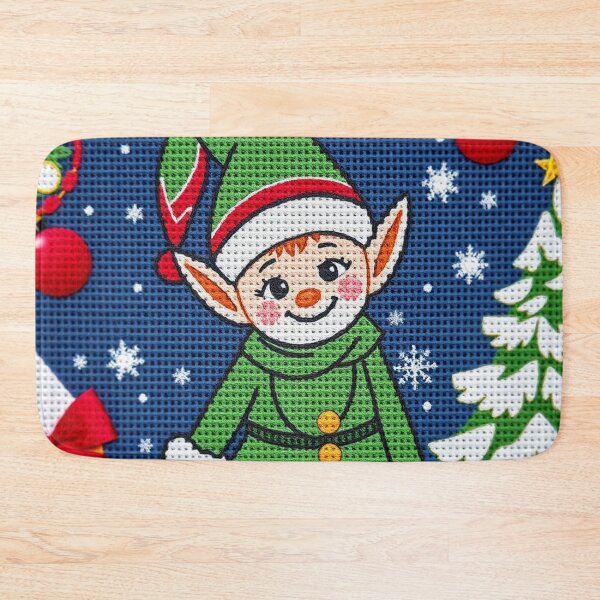 Item preview, Festive Christmas Elf Cross Stitch – Vintage Elf Embroidery Holiday Vibes designed and sold by MiraLumeStudio.