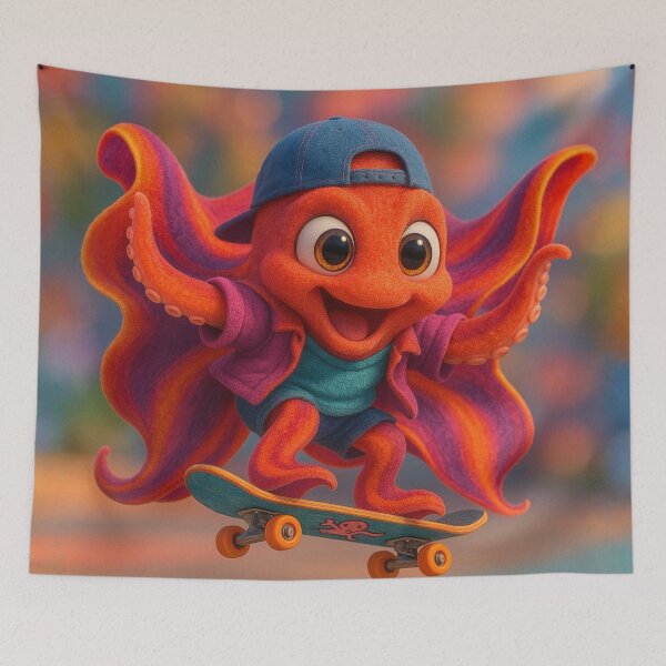 Item preview, Skater Blanket Octopus designed and sold by Sillytoe.