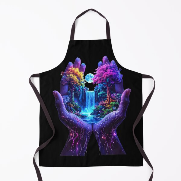 Item preview, Cosmic Caretaker | Bioluminescent Hands digital artwork  designed and sold by Alicjareign.