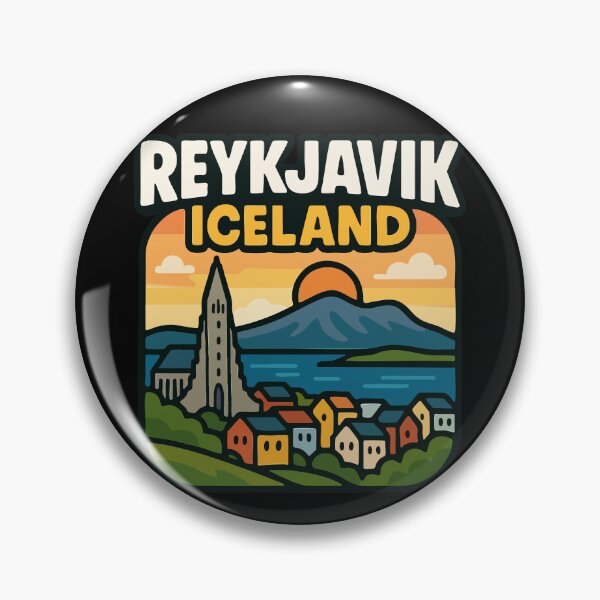 Item preview, Reykjavík Iceland Travel Retro designed and sold by TomFrontierArt.