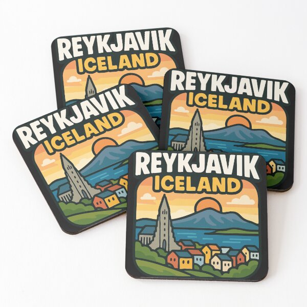 Item preview, Reykjavík Iceland Travel Retro designed and sold by TomFrontierArt.