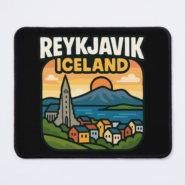 Item preview, Reykjavík Iceland Travel Retro designed and sold by TomFrontierArt.