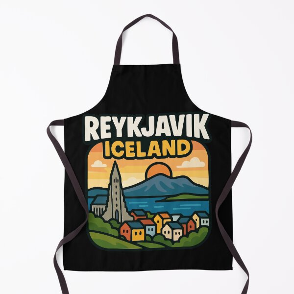 Item preview, Reykjavík Iceland Travel Retro designed and sold by TomFrontierArt.