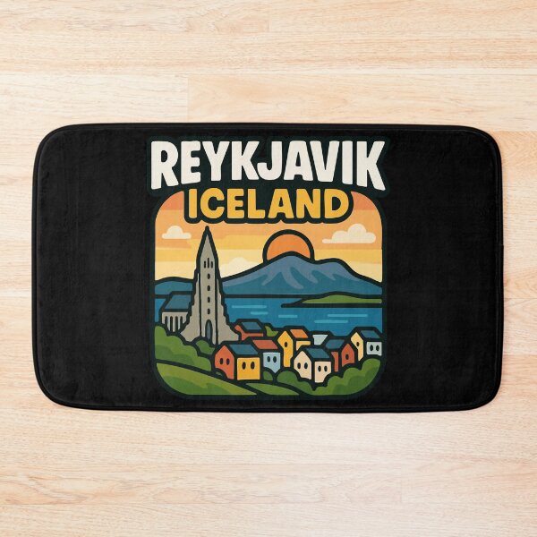 Item preview, Reykjavík Iceland Travel Retro designed and sold by TomFrontierArt.