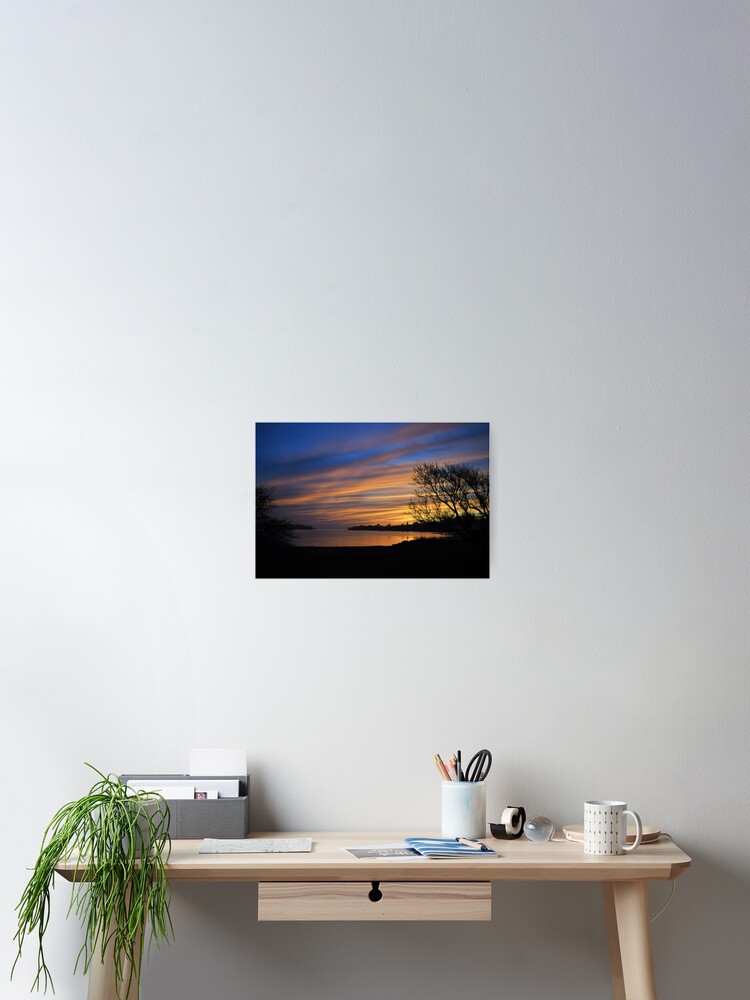 Thumbnail 2 of 3, Poster, Silhouetted Night Fall designed and sold by indigocrow.