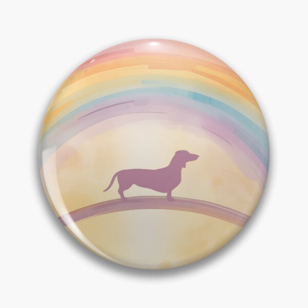 Item preview, Dachshund Rainbow Bridge Memorial – Pet Loss Art with Grief Playlist QR designed and sold by Esterlane.