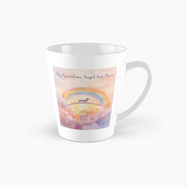 Item preview, Dachshund Rainbow Bridge Memorial – Pet Loss Art with Grief Playlist QR designed and sold by Esterlane.