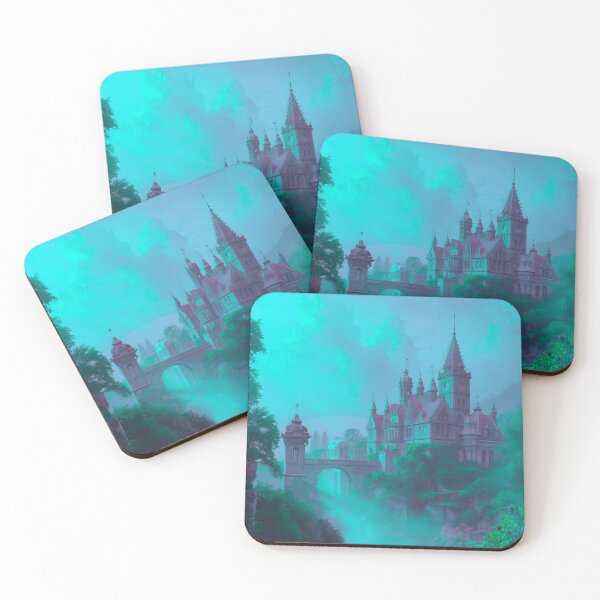Item preview, Enchanted Forest Castle – Neon Magic Digital Ar designed and sold by nayeligdlc.