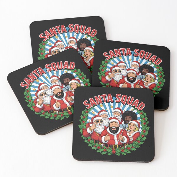 Item preview, Diverse Santa Squad Taking Christmas Selfie designed and sold by Silent Watch Threads..