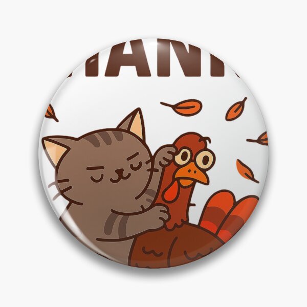 Item preview, Thanksgiving Cat and Turkey - Funny Thanksgiving Twist designed and sold by LavIsInTheAir.