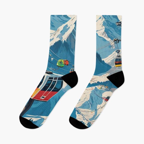 Item preview, Vintage Swiss Alps Poster | Retro Ski Resort Travel Art designed and sold by Esterlane.
