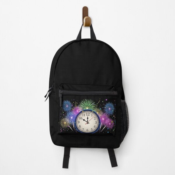 Item preview, Vibrant New Year’s Midnight Clock with Fireworks and Confetti – Festive Celebration Illustration designed and sold by PixelVibe782.