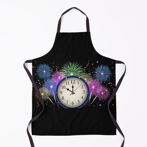 Item preview, Vibrant New Year’s Midnight Clock with Fireworks and Confetti – Festive Celebration Illustration designed and sold by PixelVibe782.