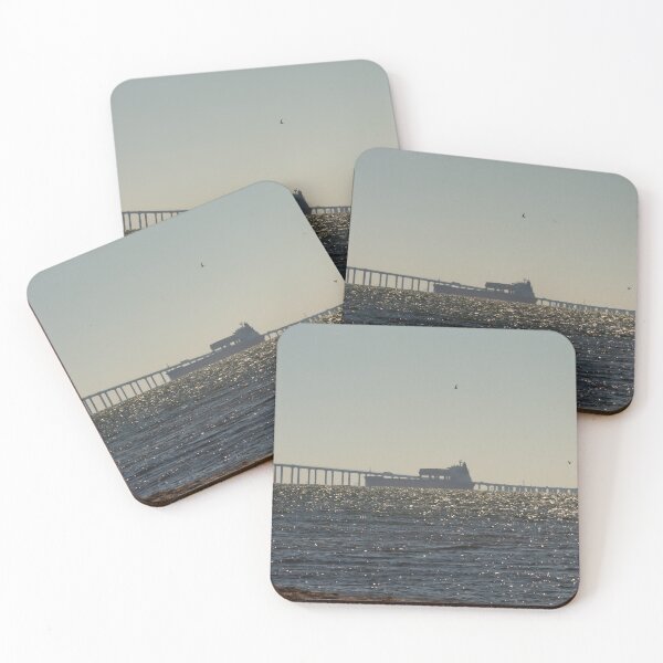 Item preview, The Sunshine Skyway Bridge as a ship passes stretches gracefully across Tampa Bay at dawn designed and sold by EyezWatchin.