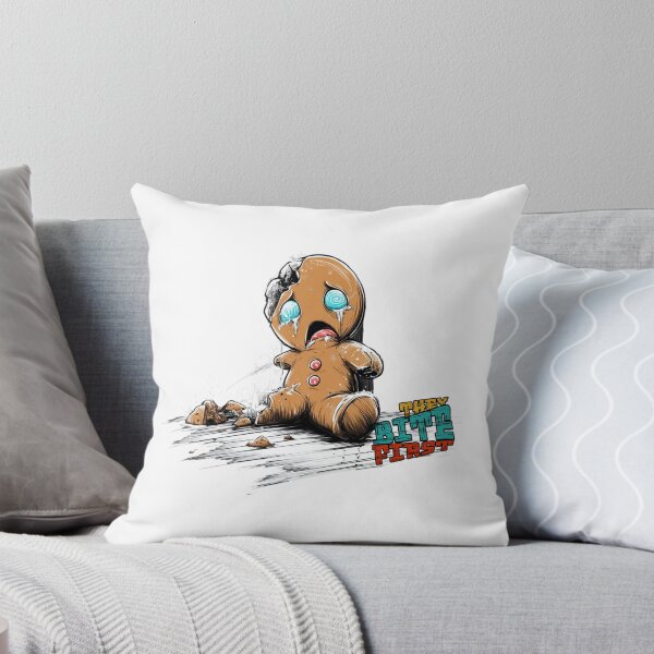 Item preview, They Bite First – Angry Gingerbread Cookie Design designed and sold by Closeddog.