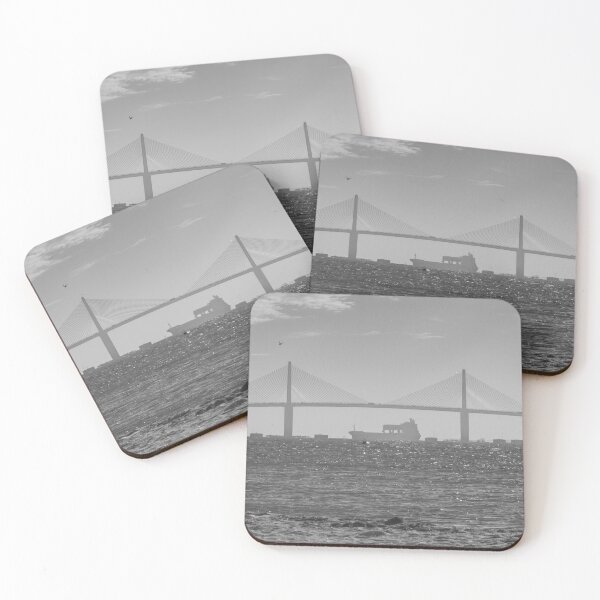 Item preview, The Sunshine Skyway Bridge as a boat passesTampa Bay Florida USA designed and sold by EyezWatchin.