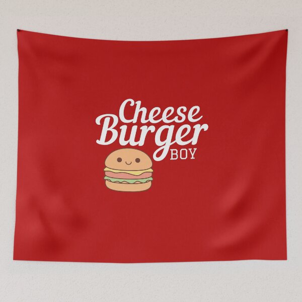 Item preview, Cute Kawaii Cheeseburger Boy – Pastel Vintage Food Character designed and sold by Verycutethings.