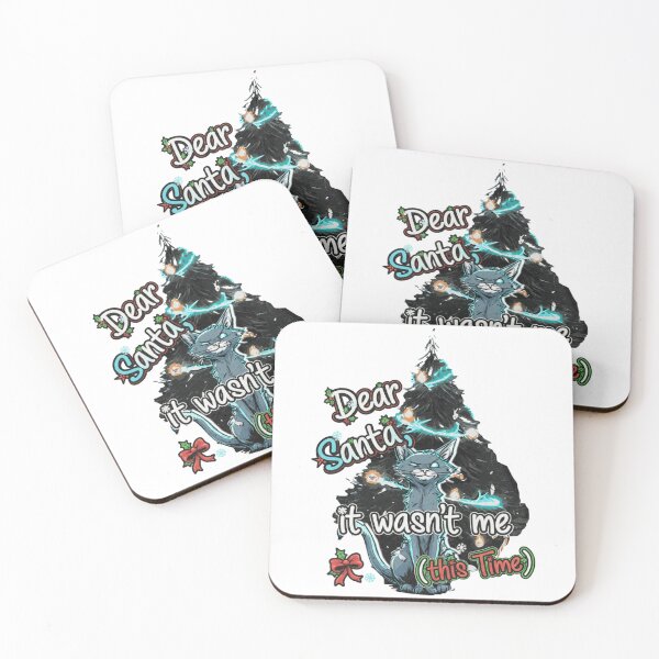 Item preview, Dear Santa – It Wasn’t Me Funny Cat Christmas Design designed and sold by Closeddog.