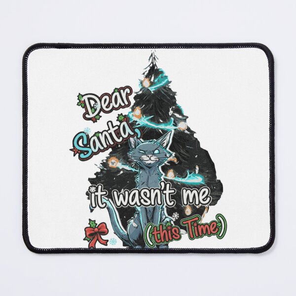 Item preview, Dear Santa – It Wasn’t Me Funny Cat Christmas Design designed and sold by Closeddog.