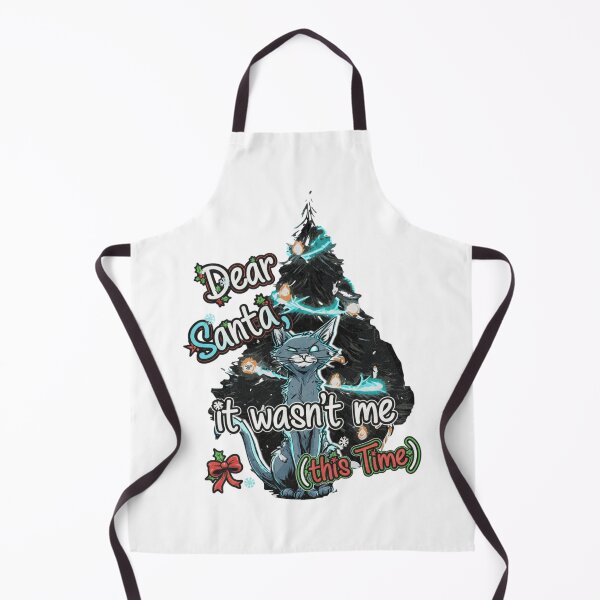 Item preview, Dear Santa – It Wasn’t Me Funny Cat Christmas Design designed and sold by Closeddog.