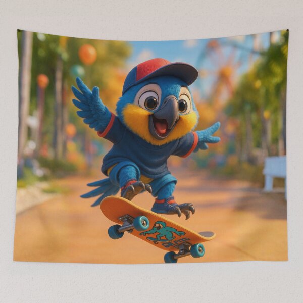 Item preview, Skater Blue and Gold Macaw designed and sold by Sillytoe.