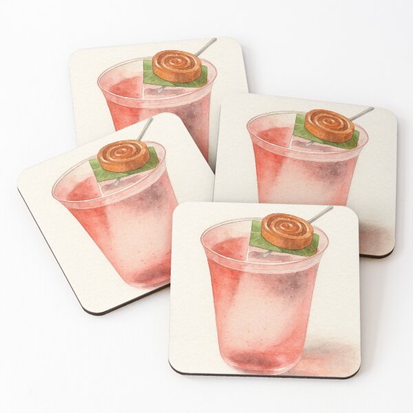 Item preview, Candy Cinnamon Roll Cocktail Watercolor Art – Pink Drink Illustration, Cozy Dessert Cocktail Painting, Sweet Mixology Decor designed and sold by MollyTwinkle.