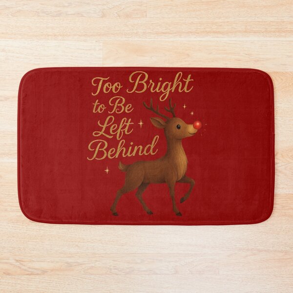 Item preview, Too Bright to Be Left Behind Reindeer Christmas Design designed and sold by Painted Moon by Luna Bee™.