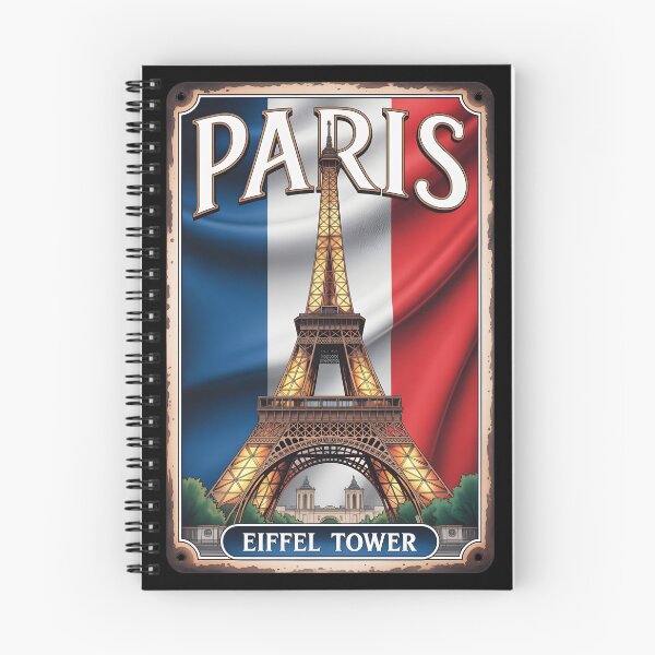 Item preview, Paris - Eiffel Tower - retro metal plate with French Flag designed and sold by Museum Of Non-Existing Art.