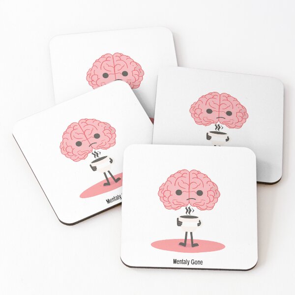 Item preview, Mentally Gone Cute Brain Coffee Funny T-Shirt designed and sold by ZYNORAworld.