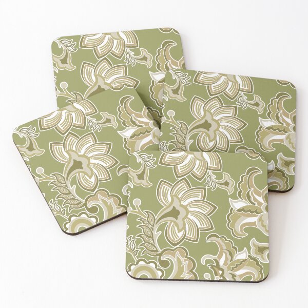 Item preview, Amber - Monochrome Muted Olive - Vintage Moss designed and sold by Fabricatemyart.